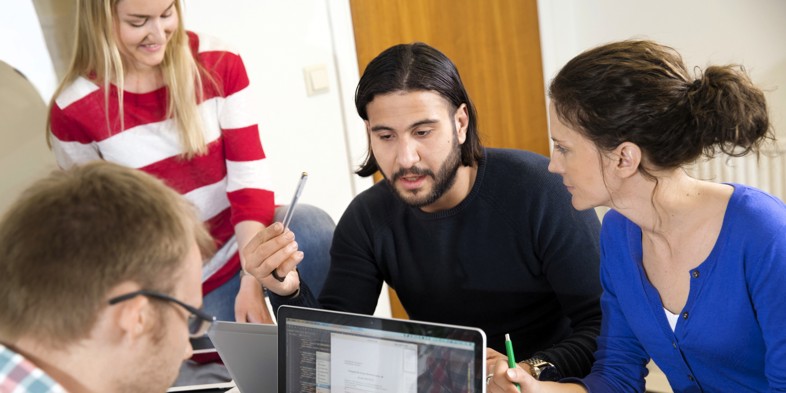 Students doing group work