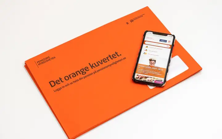 Orange Kuvert Mobil