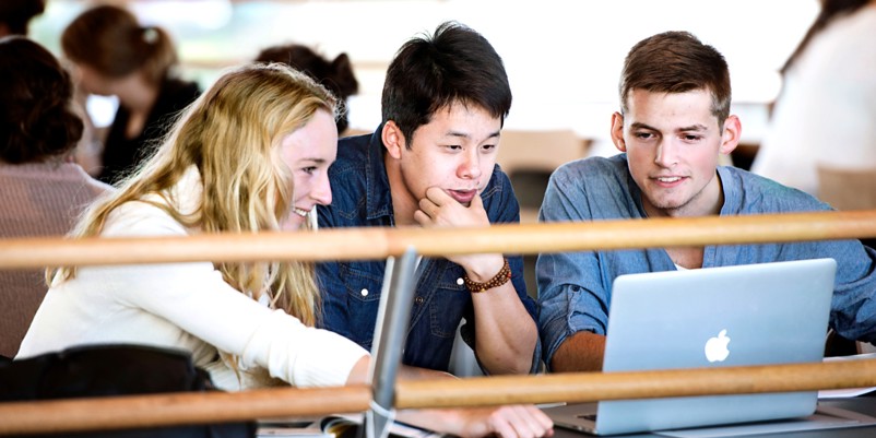 Studerende i gruppearbejde