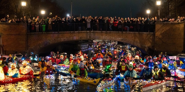 Lucia i kajak i Københavns Havn. Foto: Lukas Bukoven