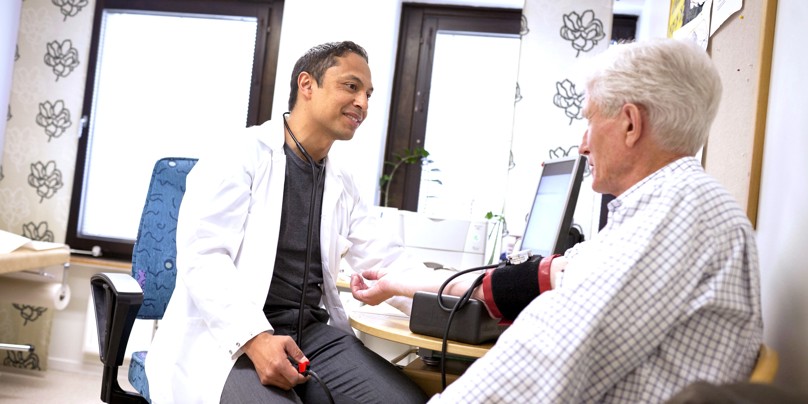Male patient in a consultation with a doctor