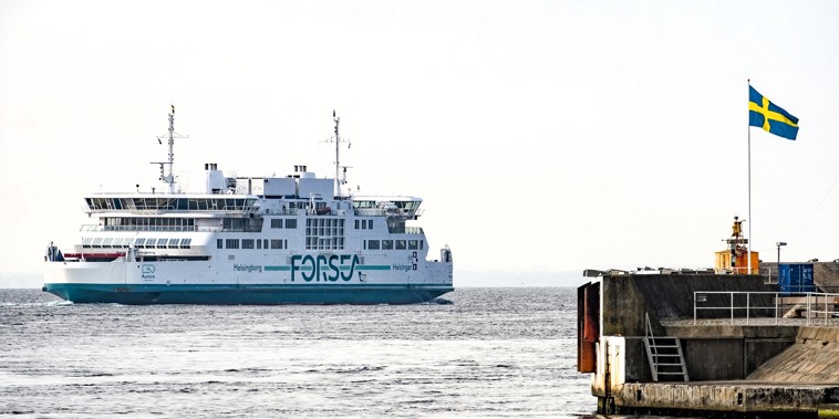 Forsea ferry arriving at a Swedish harbour